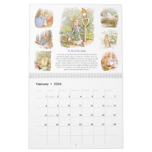 Beatrix Potter Kalender Zwei Seiten Medium (Feb 2026)