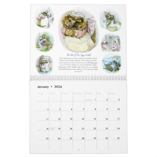 Beatrix Potter Kalender Zwei Seiten Medium (Jan 2026)