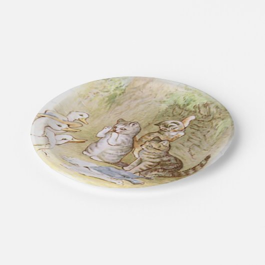 Beatrix Potter, Kätzchen, Enten Papier Teller (Schrägansicht)