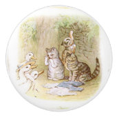 Beatrix Potter, Kätzchen und Enten, Keramik Knoche Keramikknauf (Vorderseite)