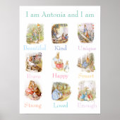 Beatrix Potter Kinder Affirmation Individuelle Nam Poster (Vorne)