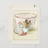 Beatrix Potter, Lady Mouse, Teacup Postkarte (Vorne/Hinten)