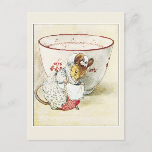 Beatrix Potter, Lady Mouse, Teacup Postkarte (Vorderseite)