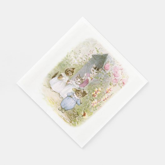 Beatrix Potter, Mittens Kitten, Serviette (Ecke)