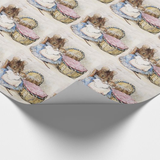 Beatrix Potter, Momma Maus, Baby Mäuse Cradle Geschenkpapier (Ecke)