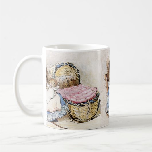 Beatrix Potter, Momma Mouse und Babys Kaffeetasse (Links)