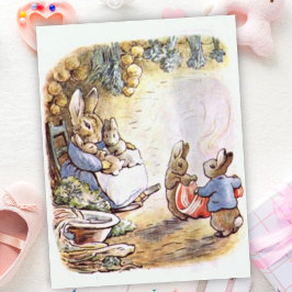 Beatrix Potter Mommy und Twins von Benjamin Bunny Postkarte