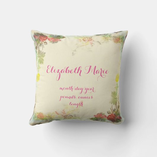 Beatrix Potter, Mutter Bunny, Babydusche. Kissen (Rückseite)