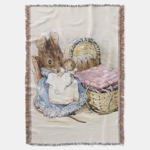 Beatrix Potter Mutter Maus und Babys Decke