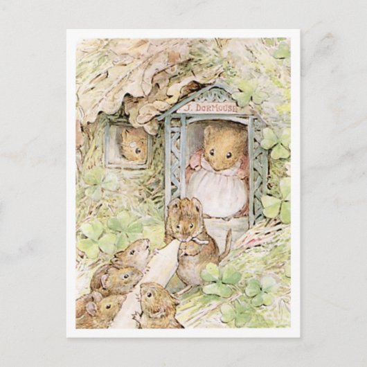 Beatrix Potter Mutter Maus und Kinder Postkarte (Vorderseite)