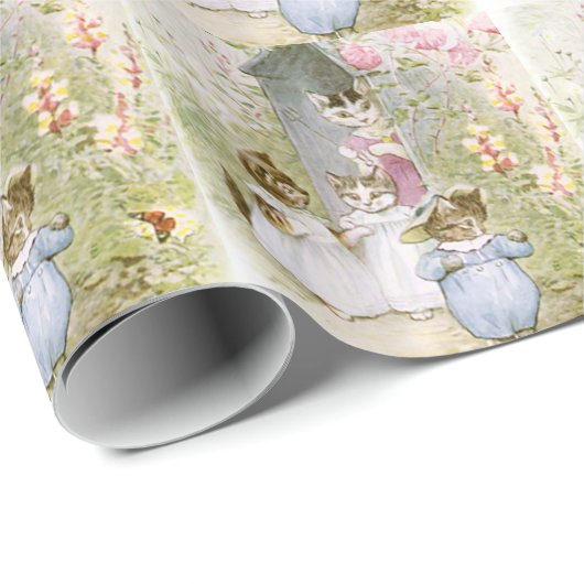 Beatrix Potter, Mutterkatze und Kätzchen, kundensp Geschenkpapier (Rolleneckpunkt)