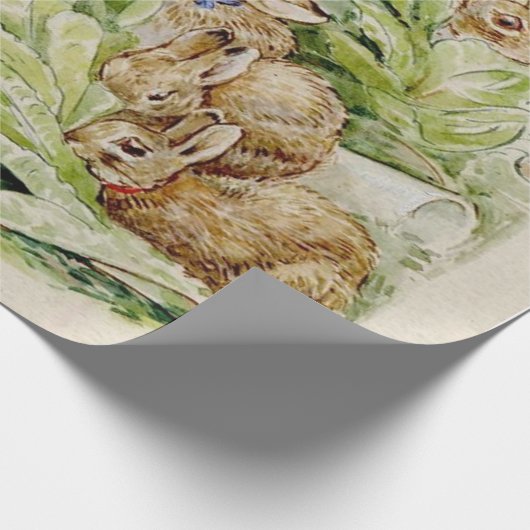 Beatrix Potter Niedlich Bunny Geschenkpapier (Ecke)