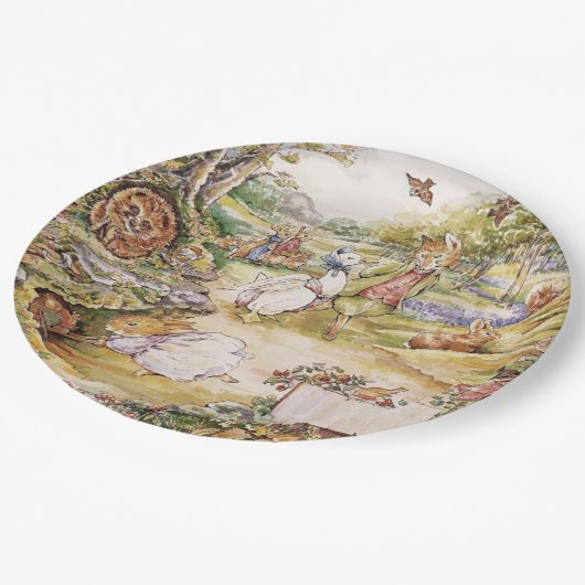 Beatrix Potter Niedlich Peter und Friends Pappteller (Schrägansicht)