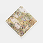 Beatrix Potter Niedlich Peter und Friends Serviette (Ecke)