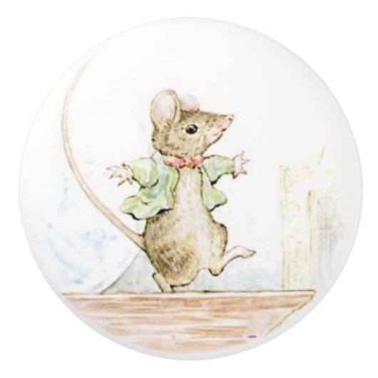Beatrix Potter, Niedliche Maus, Keramik Knob Keramikknauf (Vorderseite)