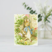 Beatrix Potter Peter das Kaninchen im Garten Postkarte (Stehend Vorderseite)