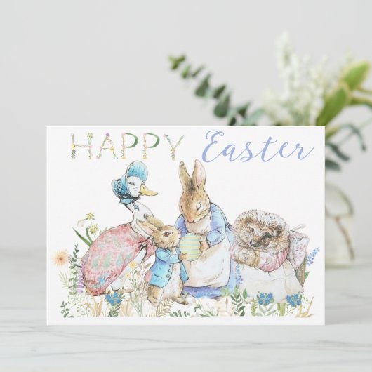 Beatrix Potter Peter der Kaninchen Ostern Karte (Stehend Vorderseite)