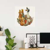 Beatrix Potter Peter der Kaninchen und Tierfreunde Poster (Heimbüro)