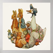 Beatrix Potter Peter der Kaninchen und Tierfreunde Poster (Vorne)