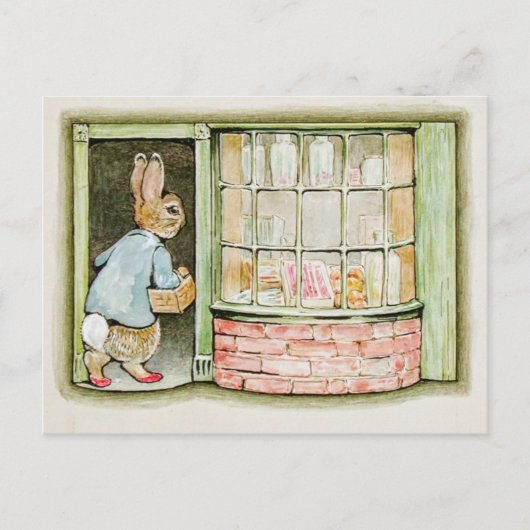 Beatrix Potter Peter geht auf den Markt Postkarte (Vorderseite)