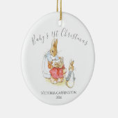 Beatrix Potter Peter Rabbit Baby's 1. Weihnachten Keramik Ornament (Rechts)