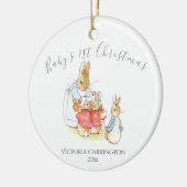 Beatrix Potter Peter Rabbit Baby's 1. Weihnachten Keramik Ornament (Links)