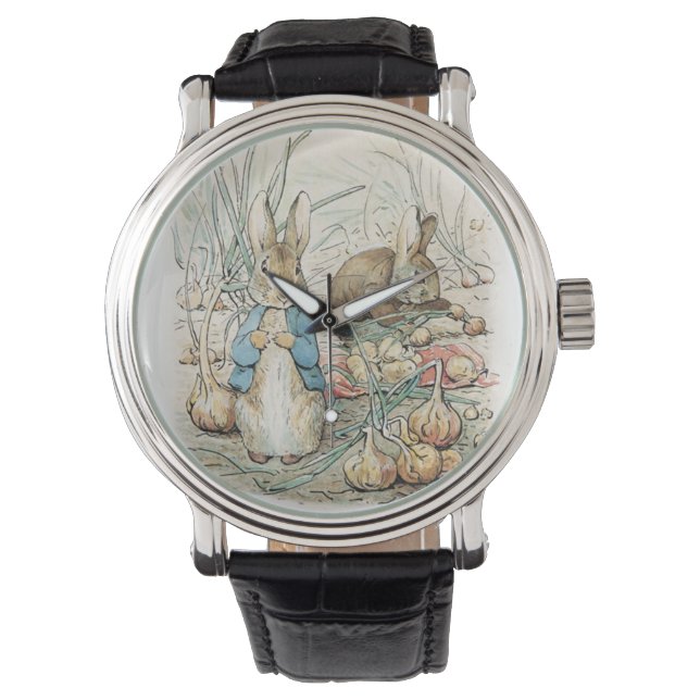 Beatrix Potter Peter Rabbit und Benjamin Bunny Armbanduhr (Vorderseite)