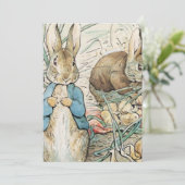 Beatrix Potter Peter Rabbit und Benjamin Bunny Einladung (Stehend Vorderseite)