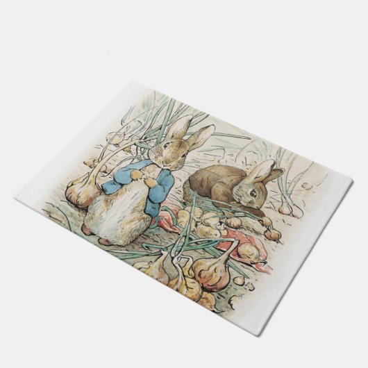 Beatrix Potter Peter Rabbit und Benjamin Bunny Fußmatte (Schrägansicht)