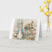 Beatrix Potter Peter Rabbit und Benjamin Bunny Karte (Gelbe Blume)