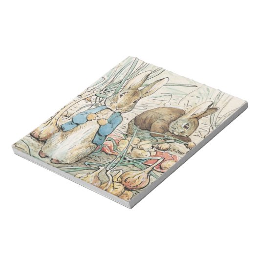 Beatrix Potter Peter Rabbit und Benjamin Bunny Notizblock (Rotiert)