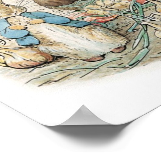 Beatrix Potter Peter Rabbit und Benjamin Bunny Poster (Ecke)