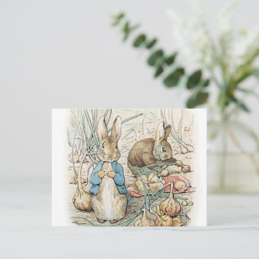 Beatrix Potter Peter Rabbit und Benjamin Bunny Postkarte (Stehend Vorderseite)