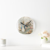 Beatrix Potter Peter Rabbit und Benjamin Bunny Runde Wanduhr (Zuhause)