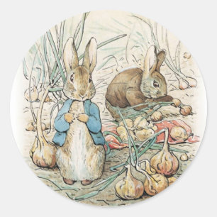 Beatrix Potter Peter Rabbit und Benjamin Bunny Runder Aufkleber