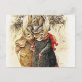 Beatrix Potter - Peter Rabbit Winter Walk Postkarte (Vorderseite)