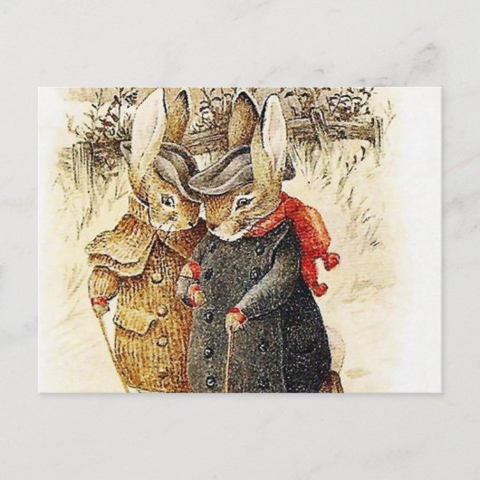Beatrix Potter - Peter Rabbit Winter Walk Postkarte (Vorderseite)