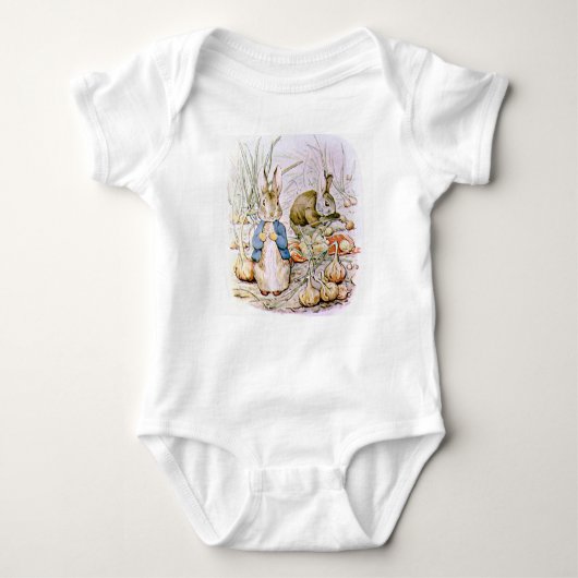 Beatrix Potter. Peter und Benjamin sammeln Zwiebel Baby Strampler (Vorderseite)