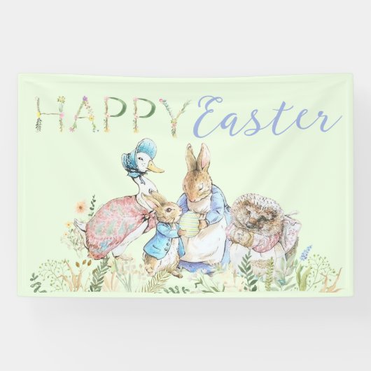Beatrix Potter Peter von der Kaninchen-Ostern-Bann Banner (Horizontal)