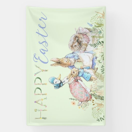 Beatrix Potter Peter von der Kaninchen-Ostern-Bann Banner (Vertikal)