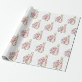 Beatrix Potter Pink Floral Baby Dusche Geschenkpapier (Ungerollt)