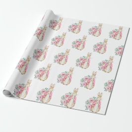 Beatrix Potter Pink Floral Baby Dusche Geschenkpapier