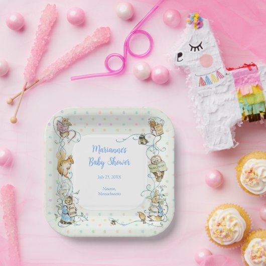 Beatrix Potter Polka Dot Rabbit Peter Baby Dusche Pappteller (Party)