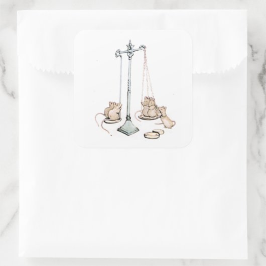 Beatrix Potter Quadratischer Aufkleber (Tasche)