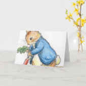 Beatrix Potter Rabbit Carrot Karte (Gelbe Blume)