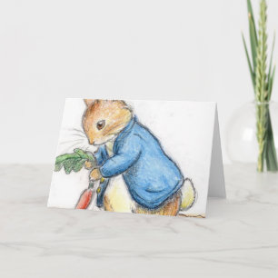 Beatrix Potter Rabbit Carrot Karte
