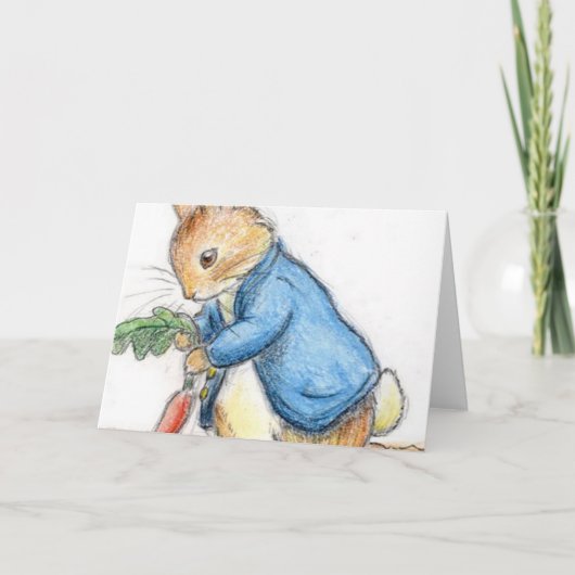 Beatrix Potter Rabbit Carrot Karte (Vorderseite)