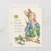 Beatrix Potter Rabbit gorging auf Radieschen CC111 Postkarte (Vorne/Hinten)