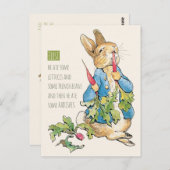 Beatrix Potter Rabbit gorging auf Radieschen CC111 Postkarte (Vorne/Hinten)