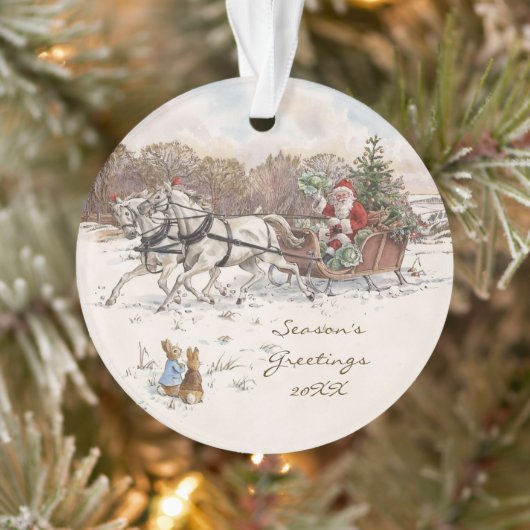 Beatrix Potter Rabbits and Snowman Weihnachten Ornament (Baum)